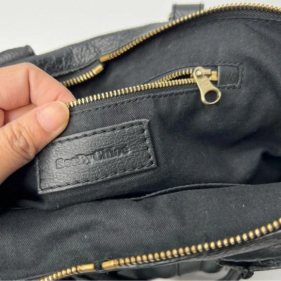 See By Chloe Kay Black Leather Satchel Shoulder Crossbody Bag - Picture 9 of 16